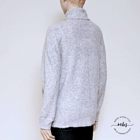 Lulu's Favorite Dream Heather Grey Turtleneck Sweater Gray Women Size L - Picture 5 of 11